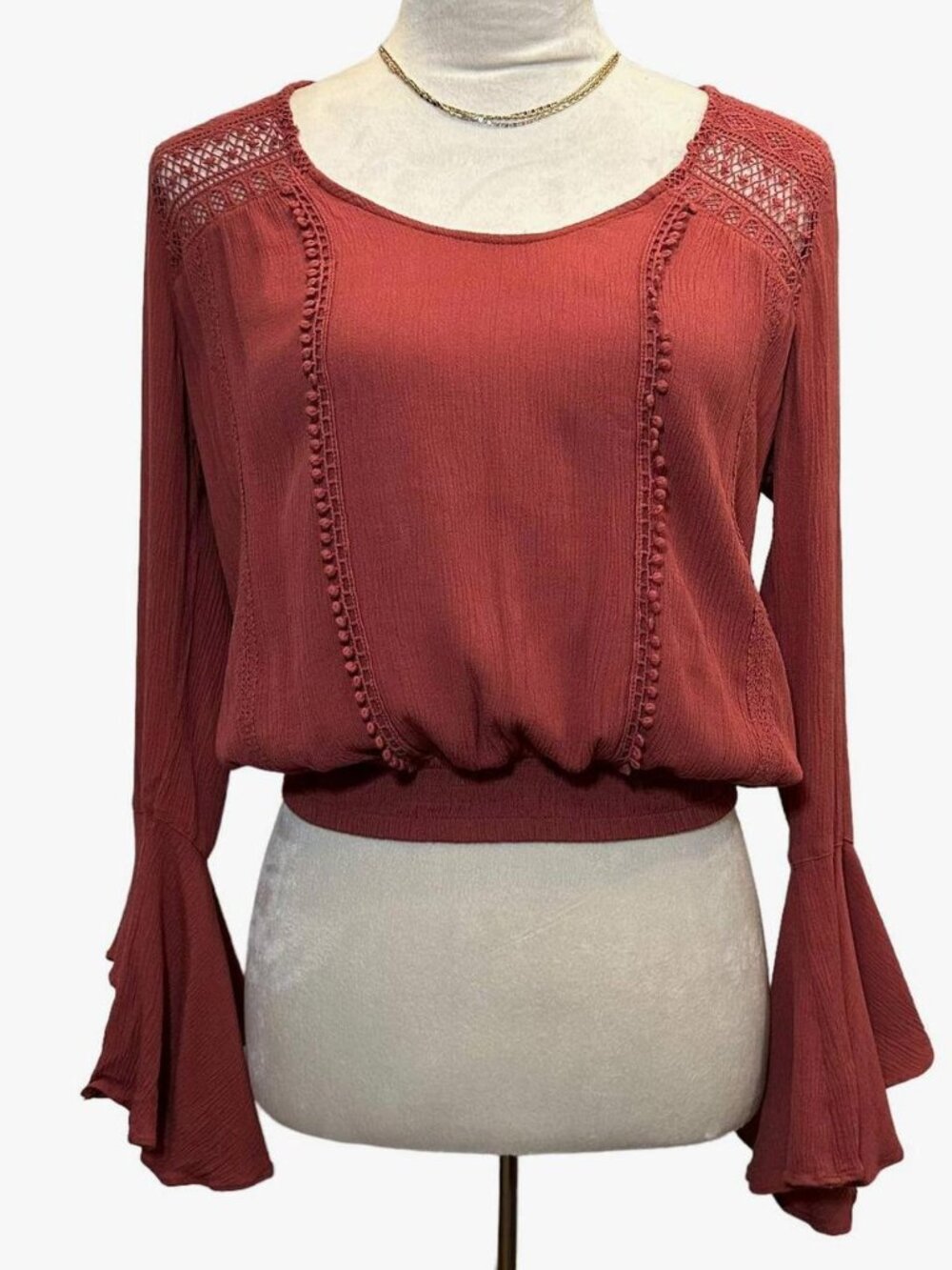 Express Shirt - Bell sleeve - Mauve Color - XS